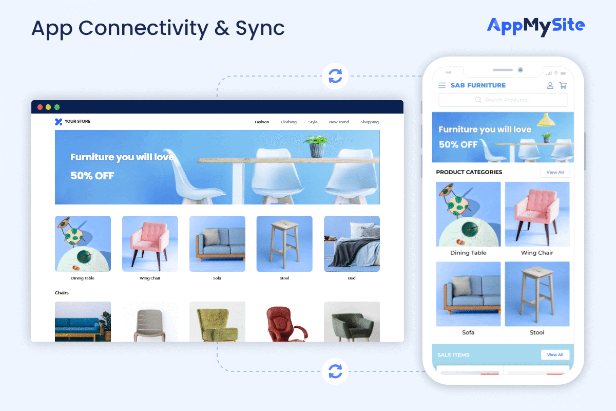 Greater connectivity between website and app