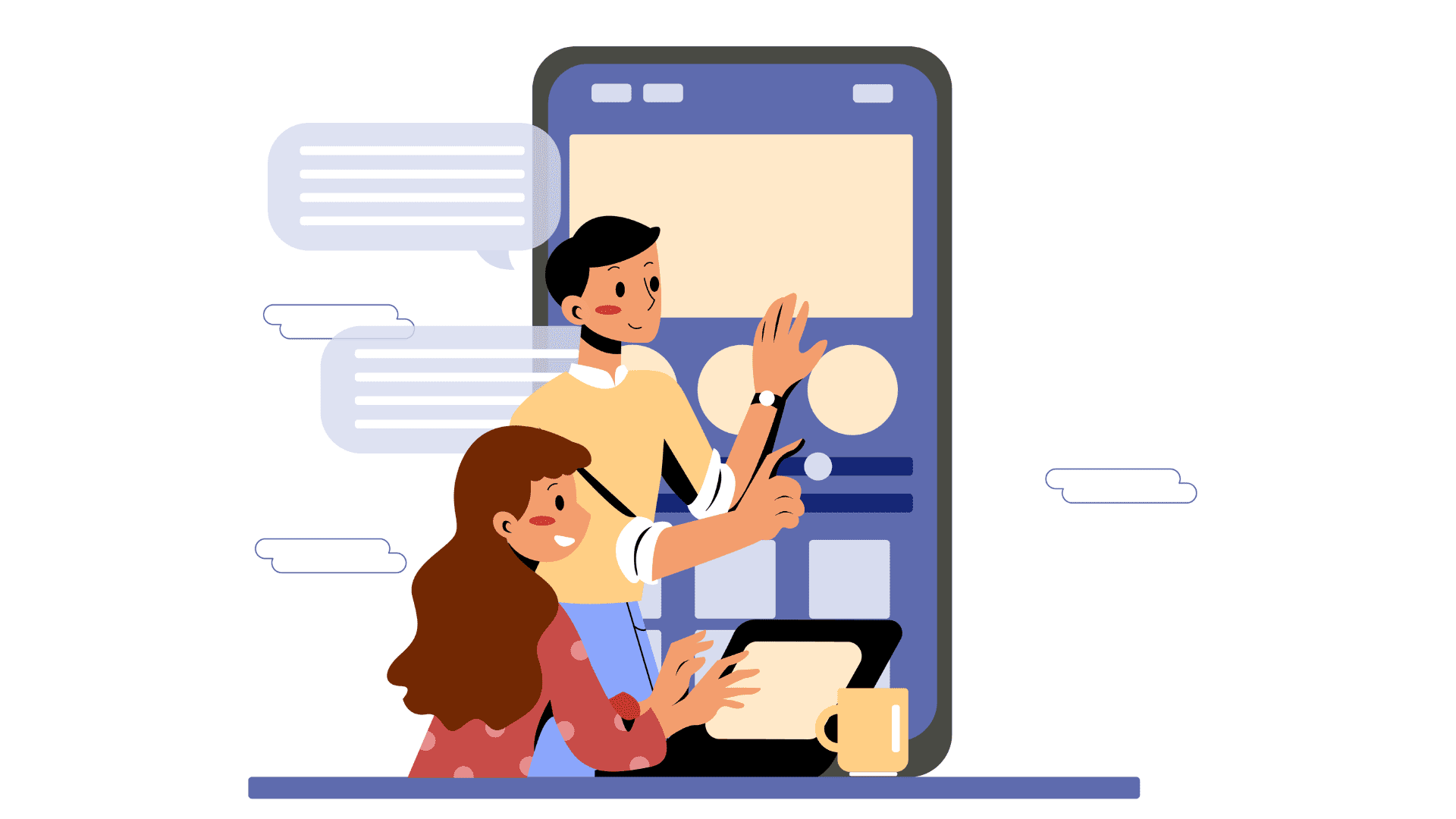 Product team working together
